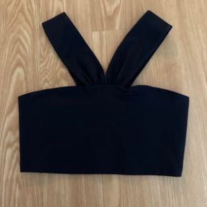 Off Shoulder Center Crop Top